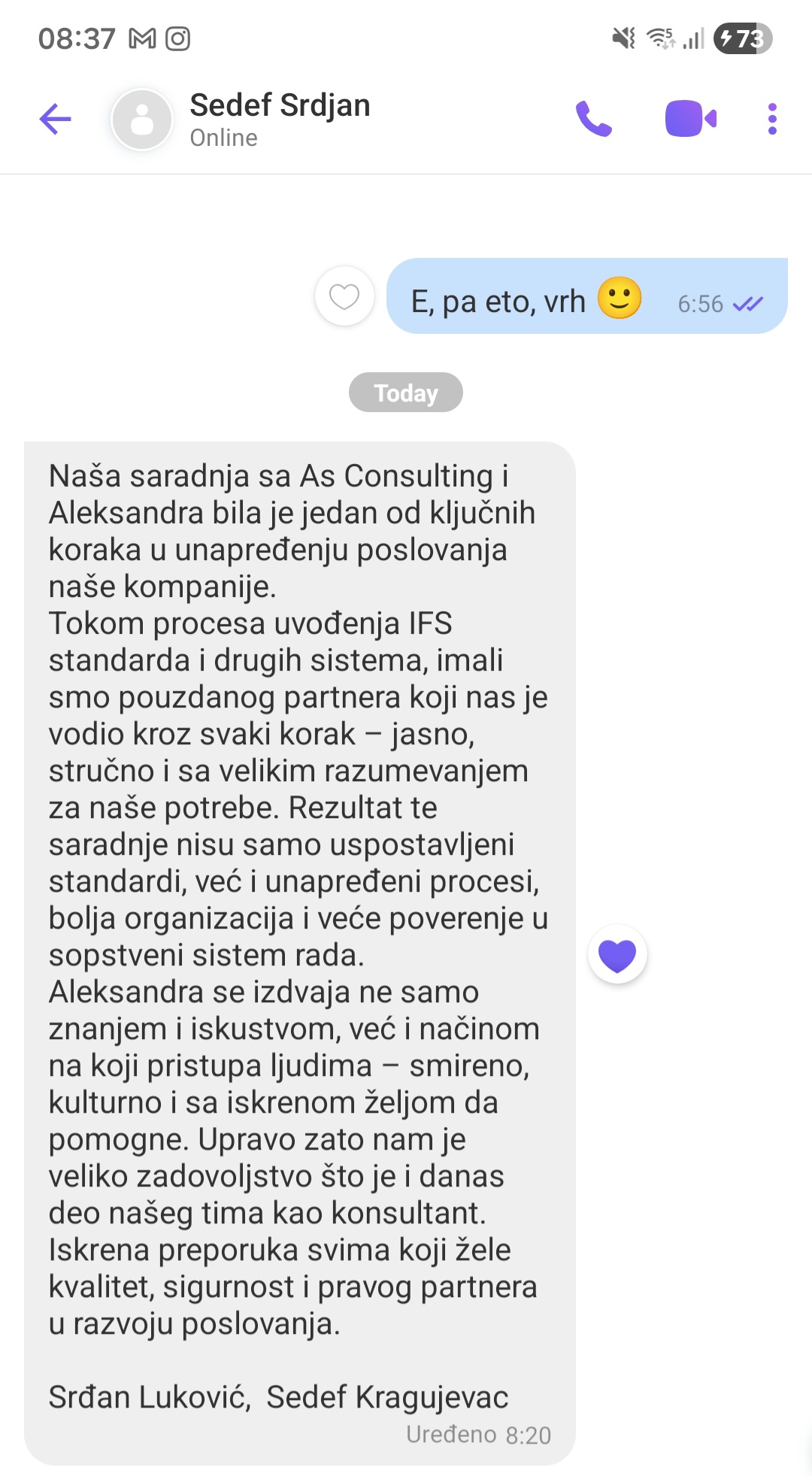 Originalna preporuka - Sedef Kragujevac