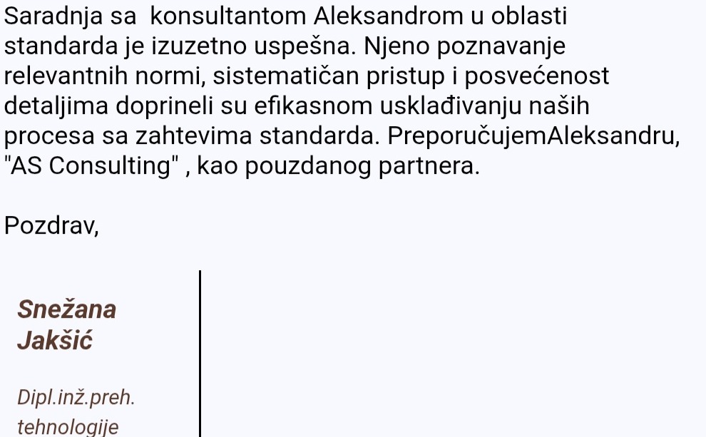 Originalna preporuka - Tehnolog